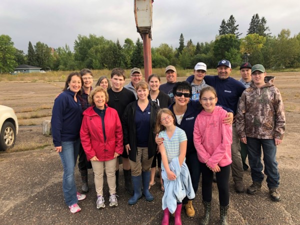 SSB Hibbing employees at a highway cleanup service project.