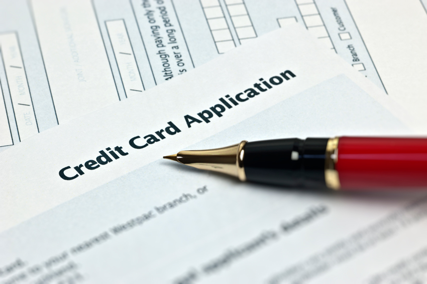 Credit card application document
